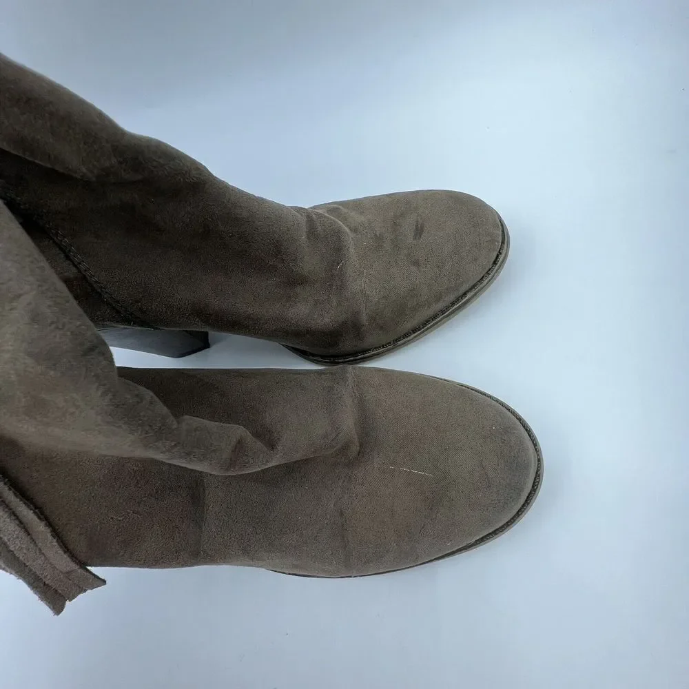 Altar’d State Brown Suede Booties Tassel Zipper Size 8.5